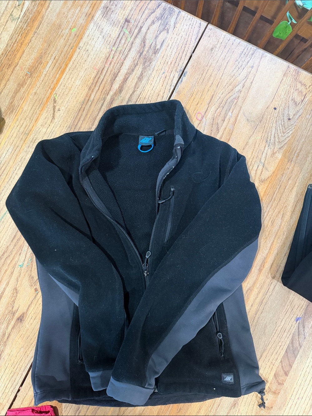 Eastern Mountain Sports Black and Gray Utility Fleece Jacket